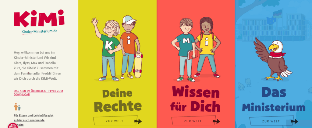 Homepage www.kinder-ministerium.de