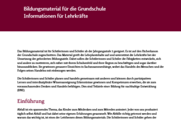 Abfall - Begleitheft für Lehrer Grundschule